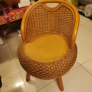 Natural rattan woven tea stool